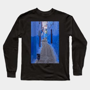 Alley Cat, Chefchaouen. Long Sleeve T-Shirt